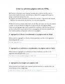 Crear tu página web en HTML.