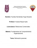 Fundamentos de Comportamiento Organizacional. Tema: Motivación personal.