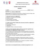 EXAMEN DE REGULARIZACIÓN ESPAÑOL