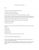 Resumen de la clase en el cuaderno con título y fecha