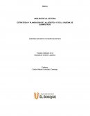 ESTRATEGIA Y PLANEACION DE LA LOGISTICA Y DE LA CADENA DE SUMINISTROS. PROGRAMA DE INGENIERÍA INDUSTRIAL