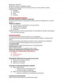 MERCADOS TURISTICOS. Página 1