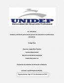 Análisis y valoración personal del proceso de evaluación en instituciones educativas.