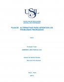 PLAN DE ALTERNATIVAS PARA AFRONTAR LOS PROBLEMAS PRIORIZADOS