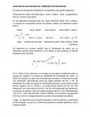 Análisis químico de solubilidad, punto de fusión y ebullición