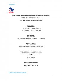 AUDITORÌA. CLASIFICACIÒN DE AUDITORÌA. Página 1