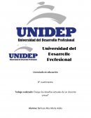 Trabajo realizado: Ensayo los desafíos actuales de un docente virtual”