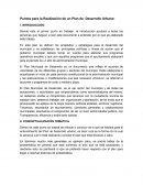 Puntos para la Realización de un Plan de Desarrollo Urbano.