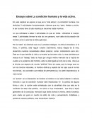 La condición humana y la vida activa