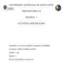 ESPAÑOL 1 ACTIVIDAD INTEGRADORA