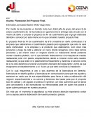 Asunto: Planeación Del Proyecto Final.