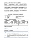 CONTEXTO DE LA SESION DE APRENDIZAJE: