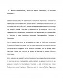 La función administrativa y social del Estado Colombiano y su esquema financiero.