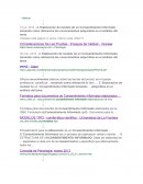 Elaboración de modelo de un Consentimiento Informado