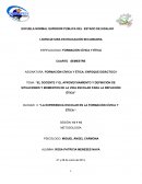 El docente y el aprovechamiento y definición de situaciones y momentos de la vida escolar para la reflexión ética