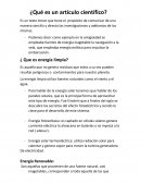 ¿Qué es un artículo científico?