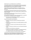 IMPORTANCIA DE LA INFORMACIÓN EN LAS EMPRESAS