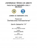 DISEÑO DE BOMBA. Proyecto de: “Instalaciones Hidrosanitarias”