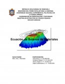 ECUACION DE BALANCE DE MATERIALES. MÉTODOS DE RESOLUCIÓN DE LA ECUACIÓN DE BALANCE DE MATERIALES