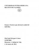 Factores que afectan la salud del individuo