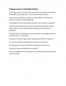 Administracion de una ferreteria. Preguntas para el dueño