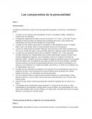 Los componentes de la personalidad
