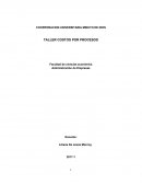 Taller costos por procesos, compañía de algodones de Cali S.A