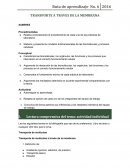 TRANSPORTE A TRAVES DE LA MEMBRANA SABERES