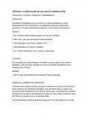 DEFICION Y CLASIFICACIÓN DE LAS VIAS DE COMUNICACIÓN. TROCALES, LOCALES, RAMALES Y SUBRAMALES