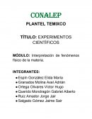 Interpretación de fenómenos físico de la materia