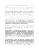 Castell, Manuel. (2000). “Globalización, sociedad y política en la era de la información”.pp. 42-53