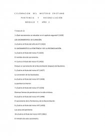 C E L E B R A C I O N D E L M I S T E R I O C R I S T I A N O Penitencia. Página 1