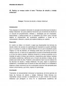 Técnicas de estudio y trabajo intelectual