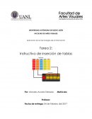 Instructivo de inserción de tablas