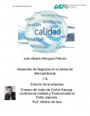 Ensayo del video de Carlos Kasuga, conferencia Calidad y Productividad al Estilo Japones.