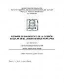 REPORTE DE DIAGNÓSTICO DE LA GESTIÓN ESCOLAR EN EL JARDÍN DE NIÑOS ACAYAPAN