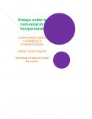 Ensayo sobre la comunicación interpersonal. Factores