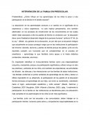 Intervención de la familia en preescolar