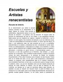 Escuelas y Artistas renacentistas[