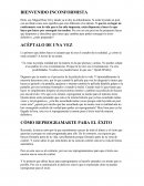 BIENVENIDO INCONFORMISTA