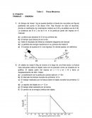 Un bloque de masa 1 kg se puede deslizar a través de una pista (ver figura) partiendo del punto A de altura 10m. Hay fricción en todo el recorrido, donde el coeficiente de rozamiento cinético es 0.25 y el estático es de 0.30. La distancia de B a C es 