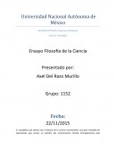 Ensayo Filosofía de la ciencia.