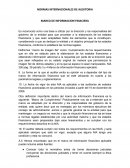 NORMAS INTERNACIONALES DE AUDITORIA- MARCO DE INFORMACION FINACIERA