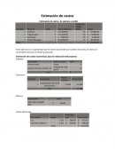 Estimación de costos Estimación de costos de salarios a recibir
