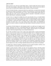 Apuntes ¿QUÉ ES ARTE?. Página 1