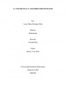 LA TOLERANCIA Y LOS DERECHOS HUMANOS