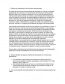 Explique la importancia de las finanzas internacionales.