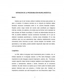DEFINICIÓN DE LA PROGRAMACIÓN NEUROLINGÜÍSTICA