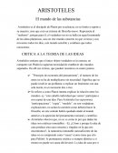 ARISTOTELES El mundo de las substancias