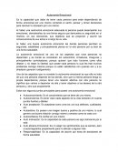 Es la capacidad que debe de tener cada persona para estar dependiendo de forma emocional por uno mismo contando el sentir, pensar y tomar decisiones para resolver lo necesario por uno mismo.